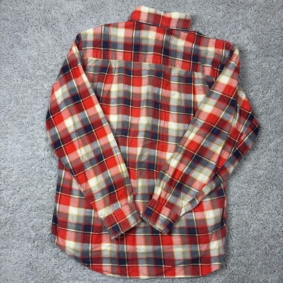 Wrangler Shirt Mens Medium Vintage Button Down Sanforized Cotton Plaid Classic - Picture 3 of 4